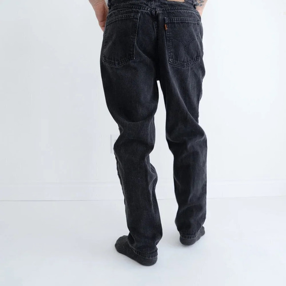 Vintage 70's Levi's 631 Orange Tag Black  Denim E999-10 Straight Leg Jeans 32 - Picture 3 of 14